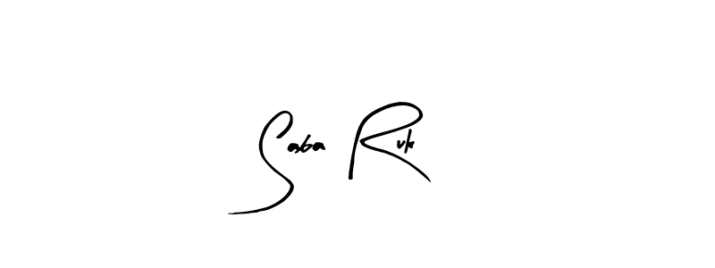You should practise on your own different ways (Arty Signature) to write your name (Saba Ruk) in signature. don't let someone else do it for you. Saba Ruk signature style 8 images and pictures png