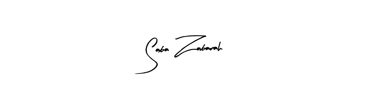 Similarly Arty Signature is the best handwritten signature design. Signature creator online .You can use it as an online autograph creator for name Saba Zabarah. Saba Zabarah signature style 8 images and pictures png