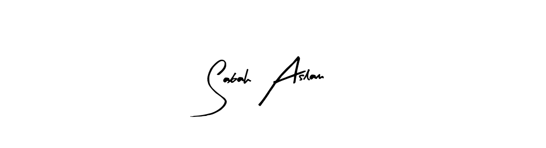 You should practise on your own different ways (Arty Signature) to write your name (Sabah Aslam) in signature. don't let someone else do it for you. Sabah Aslam signature style 8 images and pictures png