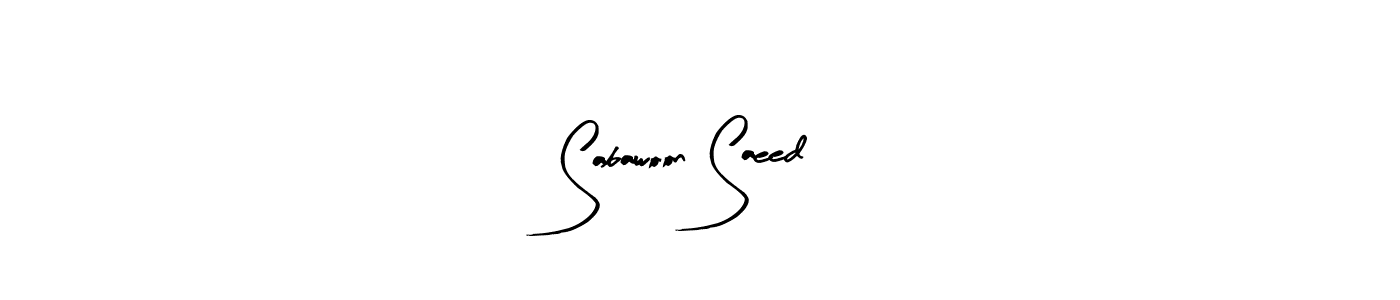 Design your own signature with our free online signature maker. With this signature software, you can create a handwritten (Arty Signature) signature for name Sabawoon Saeed. Sabawoon Saeed signature style 8 images and pictures png