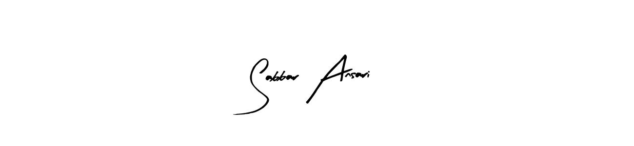Make a beautiful signature design for name Sabbar Ansari. With this signature (Arty Signature) style, you can create a handwritten signature for free. Sabbar Ansari signature style 8 images and pictures png
