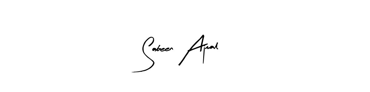 You can use this online signature creator to create a handwritten signature for the name Sabeen Ajmal. This is the best online autograph maker. Sabeen Ajmal signature style 8 images and pictures png