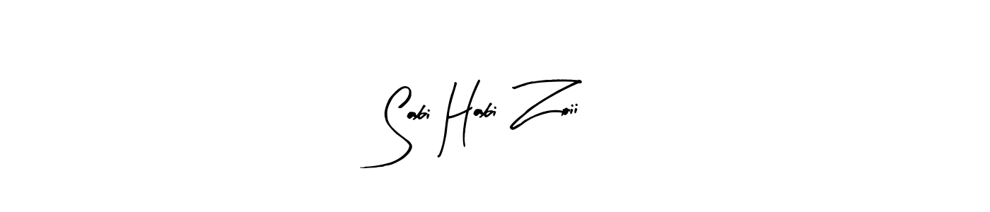 Arty Signature is a professional signature style that is perfect for those who want to add a touch of class to their signature. It is also a great choice for those who want to make their signature more unique. Get Sabi Habi Zoii name to fancy signature for free. Sabi Habi Zoii signature style 8 images and pictures png