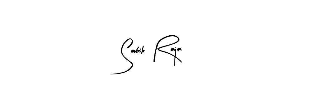 Arty Signature is a professional signature style that is perfect for those who want to add a touch of class to their signature. It is also a great choice for those who want to make their signature more unique. Get Sabik Raja name to fancy signature for free. Sabik Raja signature style 8 images and pictures png