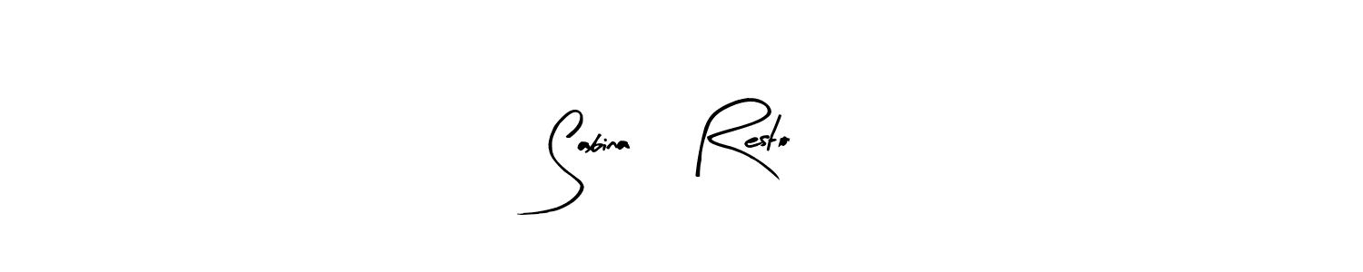 Also we have Sabina    Resto name is the best signature style. Create professional handwritten signature collection using Arty Signature autograph style. Sabina    Resto signature style 8 images and pictures png