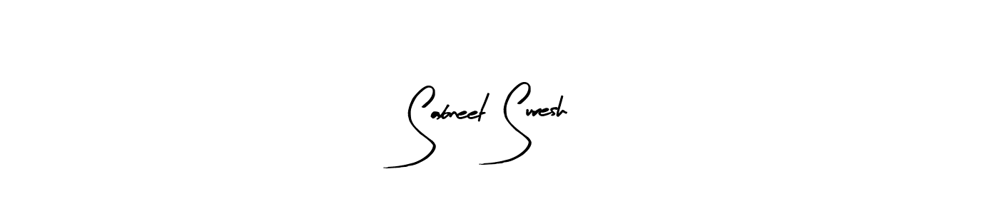 Use a signature maker to create a handwritten signature online. With this signature software, you can design (Arty Signature) your own signature for name Sabneet Suresh. Sabneet Suresh signature style 8 images and pictures png