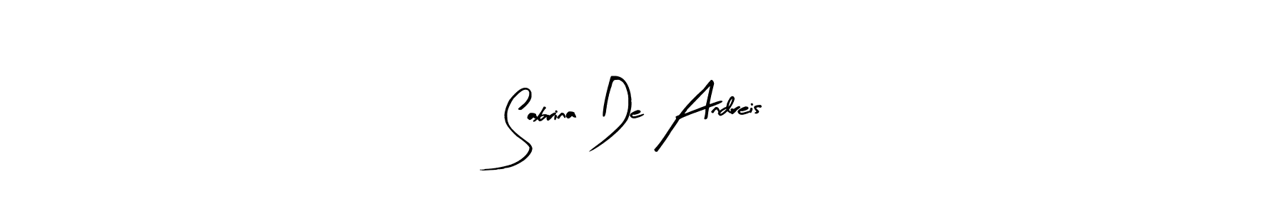 How to make Sabrina De Andreis name signature. Use Arty Signature style for creating short signs online. This is the latest handwritten sign. Sabrina De Andreis signature style 8 images and pictures png