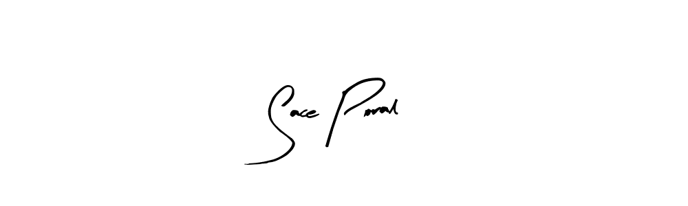 How to make Sace Poral name signature. Use Arty Signature style for creating short signs online. This is the latest handwritten sign. Sace Poral signature style 8 images and pictures png