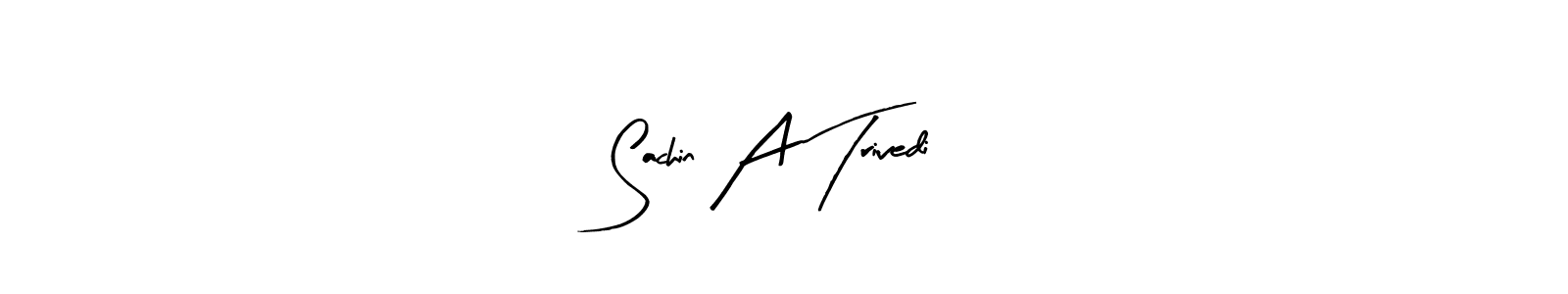 This is the best signature style for the Sachin A Trivedi name. Also you like these signature font (Arty Signature). Mix name signature. Sachin A Trivedi signature style 8 images and pictures png