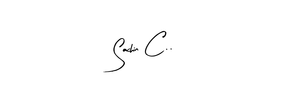 if you are searching for the best signature style for your name Sachin C... so please give up your signature search. here we have designed multiple signature styles  using Arty Signature. Sachin C.. signature style 8 images and pictures png