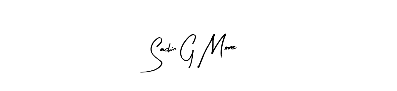 Similarly Arty Signature is the best handwritten signature design. Signature creator online .You can use it as an online autograph creator for name Sachin G More. Sachin G More signature style 8 images and pictures png