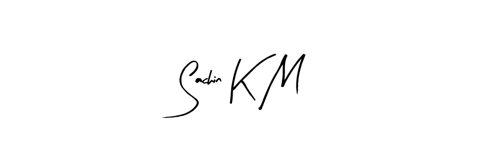 Use a signature maker to create a handwritten signature online. With this signature software, you can design (Arty Signature) your own signature for name Sachin K M. Sachin K M signature style 8 images and pictures png
