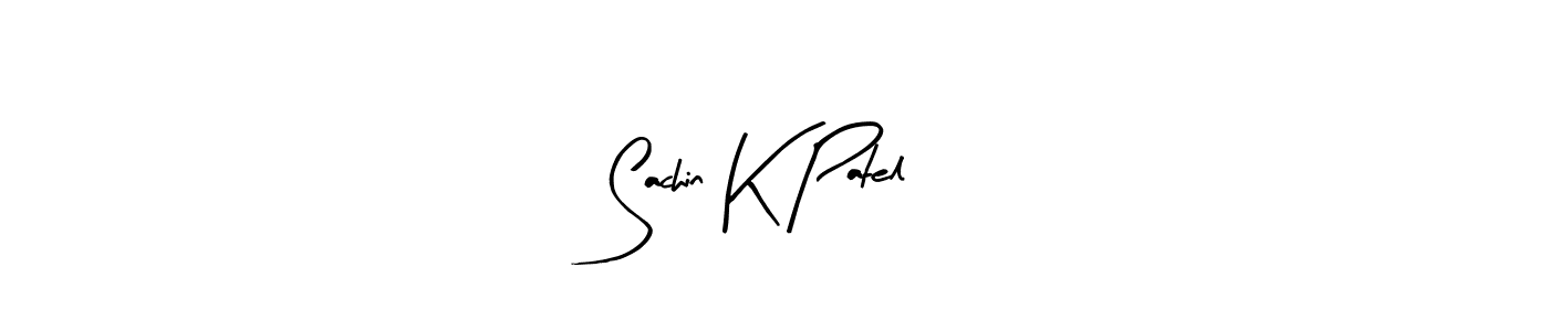 Arty Signature is a professional signature style that is perfect for those who want to add a touch of class to their signature. It is also a great choice for those who want to make their signature more unique. Get Sachin K Patel name to fancy signature for free. Sachin K Patel signature style 8 images and pictures png