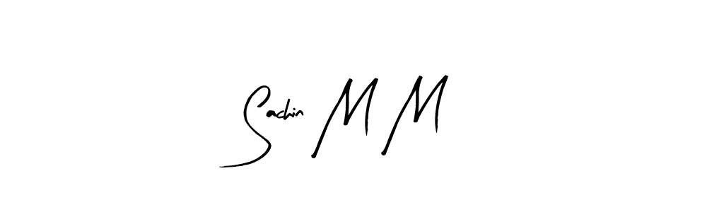 Make a beautiful signature design for name Sachin M M. With this signature (Arty Signature) style, you can create a handwritten signature for free. Sachin M M signature style 8 images and pictures png