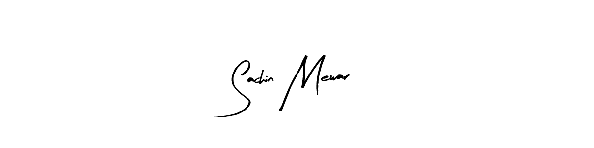 Arty Signature is a professional signature style that is perfect for those who want to add a touch of class to their signature. It is also a great choice for those who want to make their signature more unique. Get Sachin Mewar name to fancy signature for free. Sachin Mewar signature style 8 images and pictures png