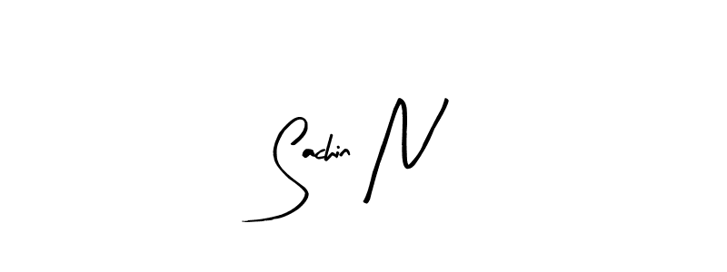 Also we have Sachin N name is the best signature style. Create professional handwritten signature collection using Arty Signature autograph style. Sachin N signature style 8 images and pictures png