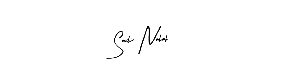 Arty Signature is a professional signature style that is perfect for those who want to add a touch of class to their signature. It is also a great choice for those who want to make their signature more unique. Get Sachin Nahak name to fancy signature for free. Sachin Nahak signature style 8 images and pictures png
