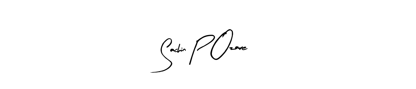 Arty Signature is a professional signature style that is perfect for those who want to add a touch of class to their signature. It is also a great choice for those who want to make their signature more unique. Get Sachin P Ozare name to fancy signature for free. Sachin P Ozare signature style 8 images and pictures png