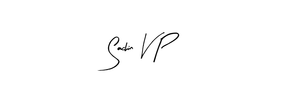 Arty Signature is a professional signature style that is perfect for those who want to add a touch of class to their signature. It is also a great choice for those who want to make their signature more unique. Get Sachin V P name to fancy signature for free. Sachin V P signature style 8 images and pictures png