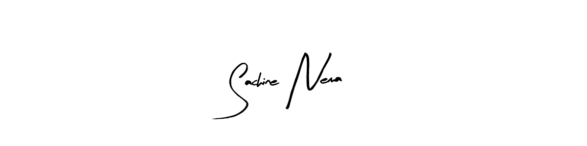 Design your own signature with our free online signature maker. With this signature software, you can create a handwritten (Arty Signature) signature for name Sachine Nema. Sachine Nema signature style 8 images and pictures png
