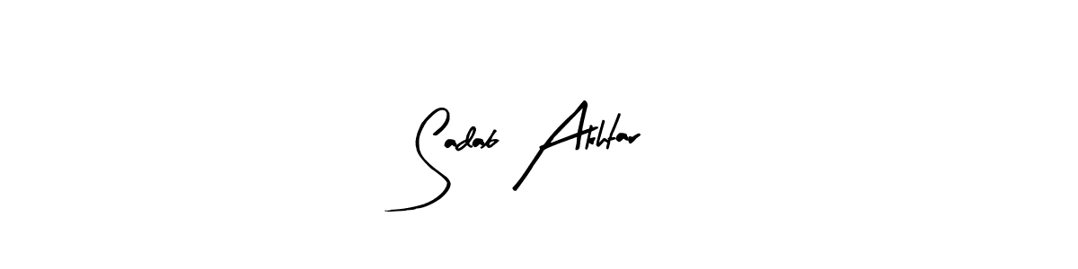 Design your own signature with our free online signature maker. With this signature software, you can create a handwritten (Arty Signature) signature for name Sadab Akhtar. Sadab Akhtar signature style 8 images and pictures png