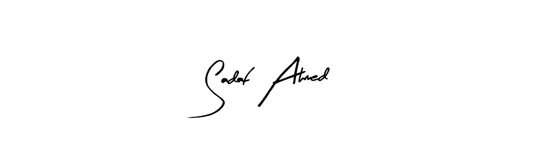 You should practise on your own different ways (Arty Signature) to write your name (Sadaf Ahmed) in signature. don't let someone else do it for you. Sadaf Ahmed signature style 8 images and pictures png