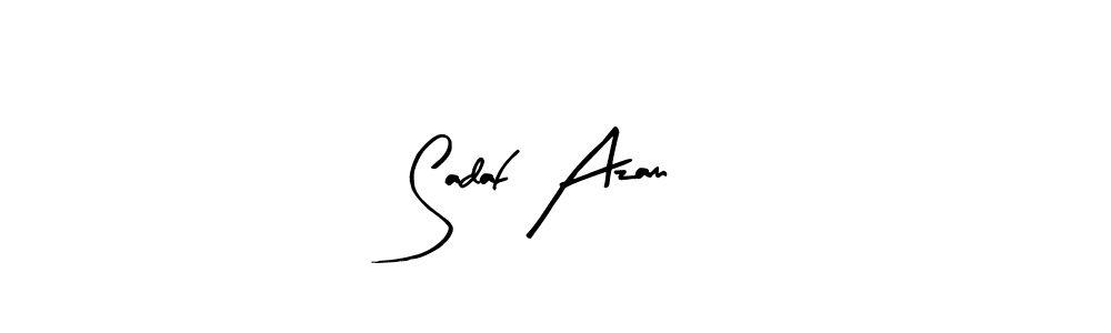 How to make Sadaf Azam name signature. Use Arty Signature style for creating short signs online. This is the latest handwritten sign. Sadaf Azam signature style 8 images and pictures png