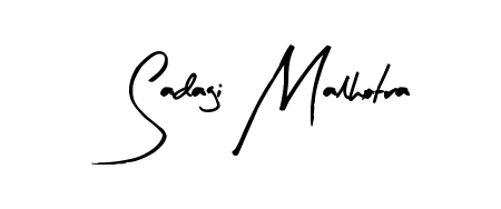 A sleek calligraphic signature for name Sadagi Malhotra utilizing Arty Signature styling. Great for adding personal signatures to photos and art. Sadagi Malhotra signature style 8 images and pictures png