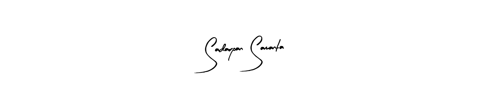 The best way (Arty Signature) to make a short signature is to pick only two or three words in your name. The name Sadarpan Samanta include a total of six letters. For converting this name. Sadarpan Samanta signature style 8 images and pictures png