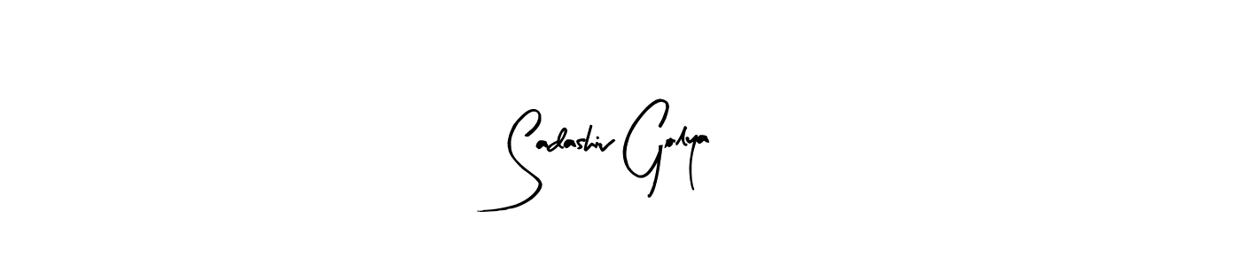 Make a beautiful signature design for name Sadashiv Golya. With this signature (Arty Signature) style, you can create a handwritten signature for free. Sadashiv Golya signature style 8 images and pictures png