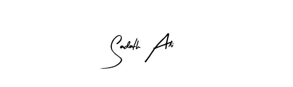 Make a beautiful signature design for name Sadath Ali. With this signature (Arty Signature) style, you can create a handwritten signature for free. Sadath Ali signature style 8 images and pictures png