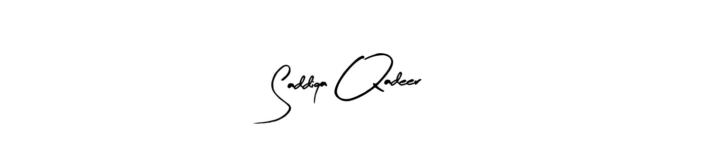 How to make Saddiqa Qadeer signature? Arty Signature is a professional autograph style. Create handwritten signature for Saddiqa Qadeer name. Saddiqa Qadeer signature style 8 images and pictures png