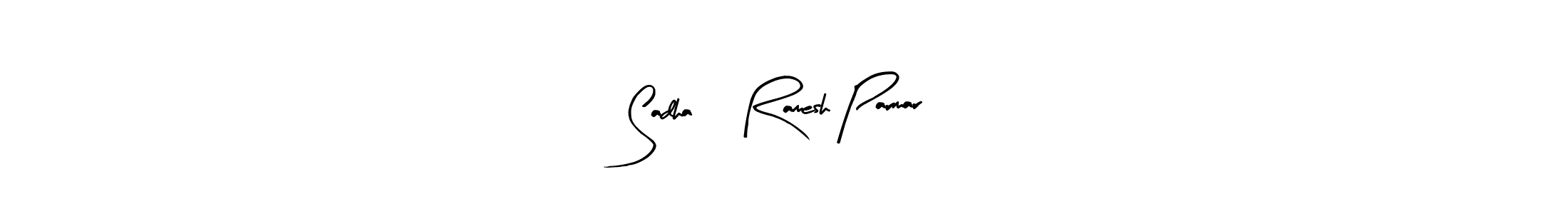 Arty Signature is a professional signature style that is perfect for those who want to add a touch of class to their signature. It is also a great choice for those who want to make their signature more unique. Get Sadha    Ramesh Parmar name to fancy signature for free. Sadha    Ramesh Parmar signature style 8 images and pictures png