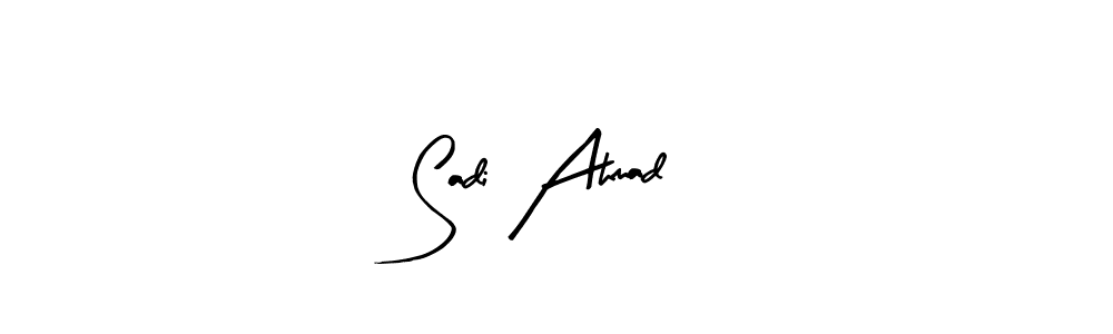 Design your own signature with our free online signature maker. With this signature software, you can create a handwritten (Arty Signature) signature for name Sadi Ahmad. Sadi Ahmad signature style 8 images and pictures png