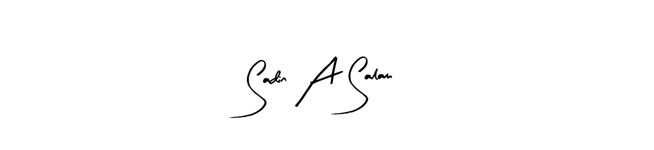 How to Draw Sadin A Salam signature style? Arty Signature is a latest design signature styles for name Sadin A Salam. Sadin A Salam signature style 8 images and pictures png