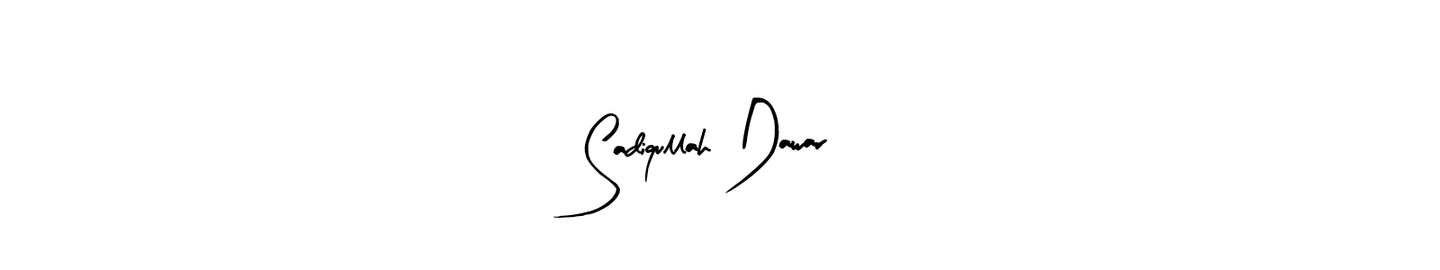 Create a beautiful signature design for name Sadiqullah Dawar. With this signature (Arty Signature) fonts, you can make a handwritten signature for free. Sadiqullah Dawar signature style 8 images and pictures png