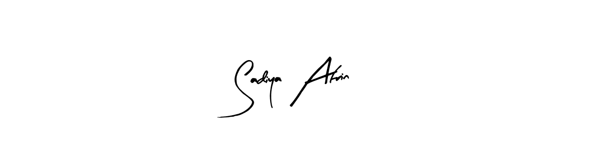 Sadiya Afrin stylish signature style. Best Handwritten Sign (Arty Signature) for my name. Handwritten Signature Collection Ideas for my name Sadiya Afrin. Sadiya Afrin signature style 8 images and pictures png