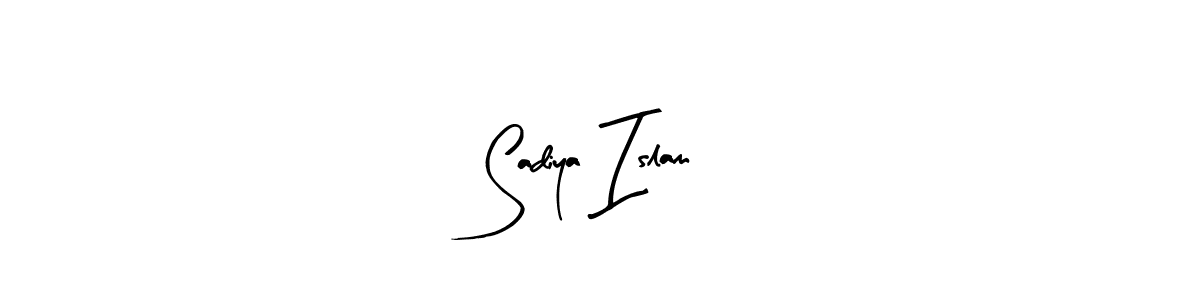 The best way (Arty Signature) to make a short signature is to pick only two or three words in your name. The name Sadiya Islam include a total of six letters. For converting this name. Sadiya Islam signature style 8 images and pictures png