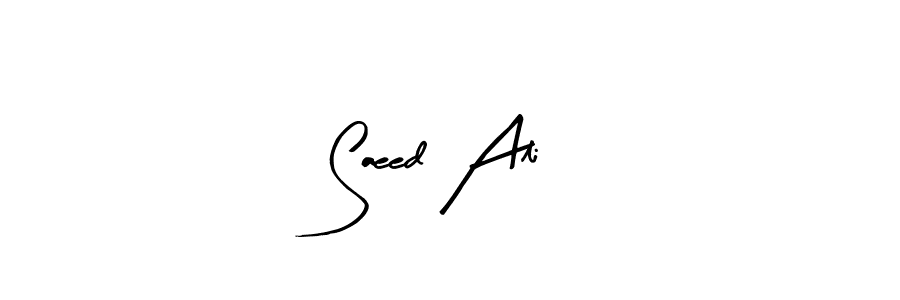 Similarly Arty Signature is the best handwritten signature design. Signature creator online .You can use it as an online autograph creator for name Saeed Ali. Saeed Ali signature style 8 images and pictures png