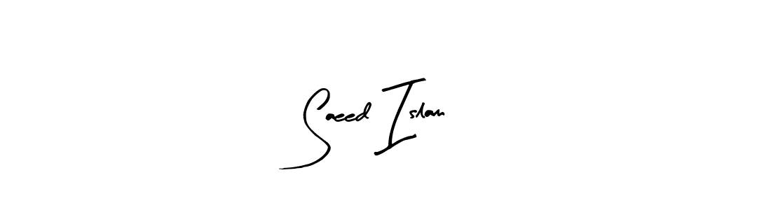 How to make Saeed Islam name signature. Use Arty Signature style for creating short signs online. This is the latest handwritten sign. Saeed Islam signature style 8 images and pictures png