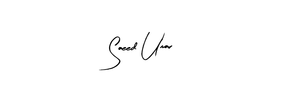 Make a beautiful signature design for name Saeed Umar. With this signature (Arty Signature) style, you can create a handwritten signature for free. Saeed Umar signature style 8 images and pictures png