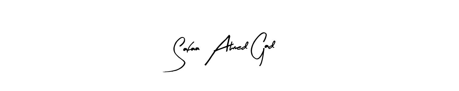 Make a beautiful signature design for name Safaa Ahmed Gad. With this signature (Arty Signature) style, you can create a handwritten signature for free. Safaa Ahmed Gad signature style 8 images and pictures png