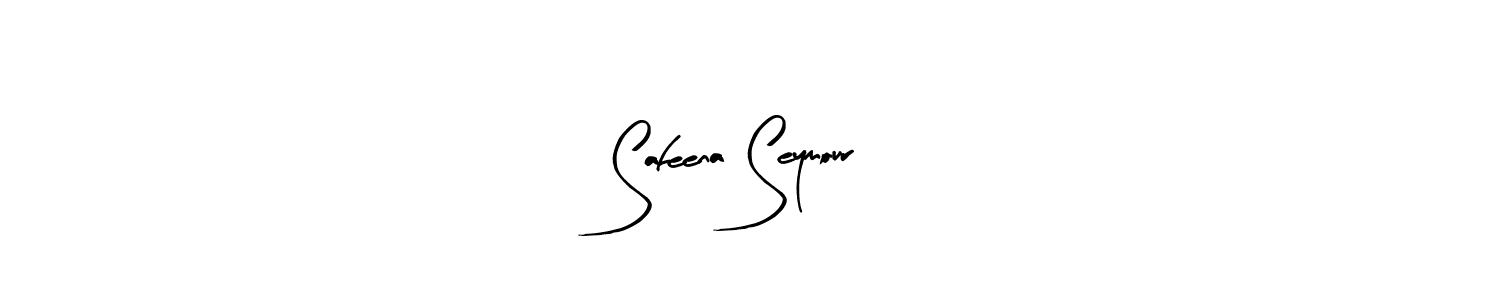 How to make Safeena Seymour name signature. Use Arty Signature style for creating short signs online. This is the latest handwritten sign. Safeena Seymour signature style 8 images and pictures png