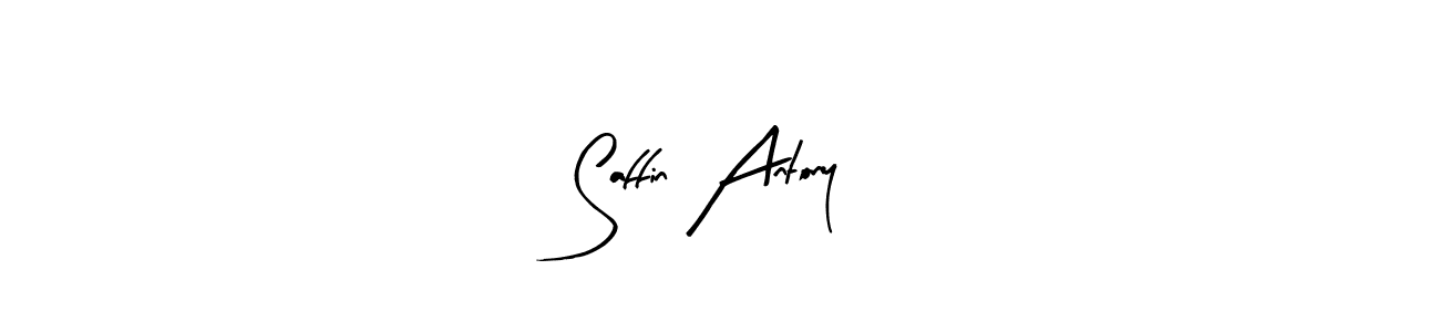 Make a beautiful signature design for name Saffin Antony. With this signature (Arty Signature) style, you can create a handwritten signature for free. Saffin Antony signature style 8 images and pictures png