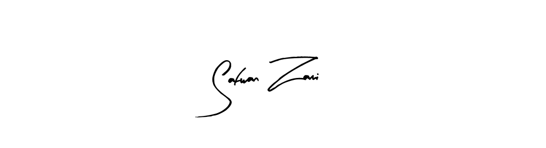 How to make Safwan Zami name signature. Use Arty Signature style for creating short signs online. This is the latest handwritten sign. Safwan Zami signature style 8 images and pictures png