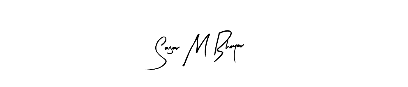 Sagar M Bhoyar stylish signature style. Best Handwritten Sign (Arty Signature) for my name. Handwritten Signature Collection Ideas for my name Sagar M Bhoyar. Sagar M Bhoyar signature style 8 images and pictures png