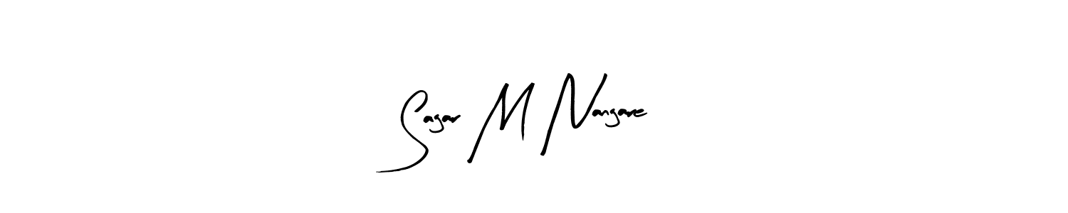 Use a signature maker to create a handwritten signature online. With this signature software, you can design (Arty Signature) your own signature for name Sagar M Nangare. Sagar M Nangare signature style 8 images and pictures png