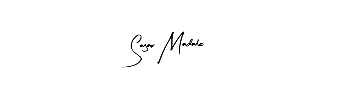 Use a signature maker to create a handwritten signature online. With this signature software, you can design (Arty Signature) your own signature for name Sagar Madale. Sagar Madale signature style 8 images and pictures png