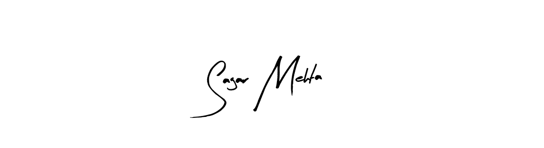 Arty Signature is a professional signature style that is perfect for those who want to add a touch of class to their signature. It is also a great choice for those who want to make their signature more unique. Get Sagar Mehta name to fancy signature for free. Sagar Mehta signature style 8 images and pictures png