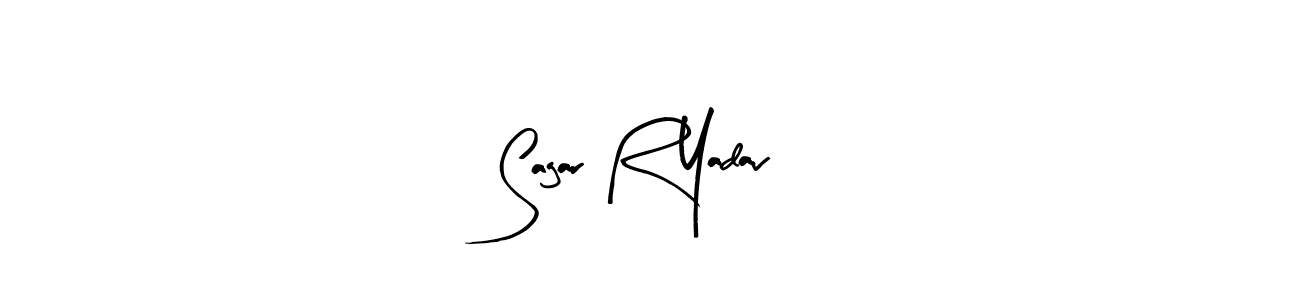 Design your own signature with our free online signature maker. With this signature software, you can create a handwritten (Arty Signature) signature for name Sagar R Yadav. Sagar R Yadav signature style 8 images and pictures png